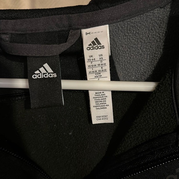 ADIDAS Womens full zip black with gray accent - Picture 4 of 5